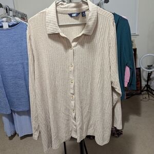 Lands End 3x Soft Tan Heather Polo